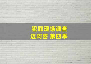 犯罪现场调查迈阿密 第四季